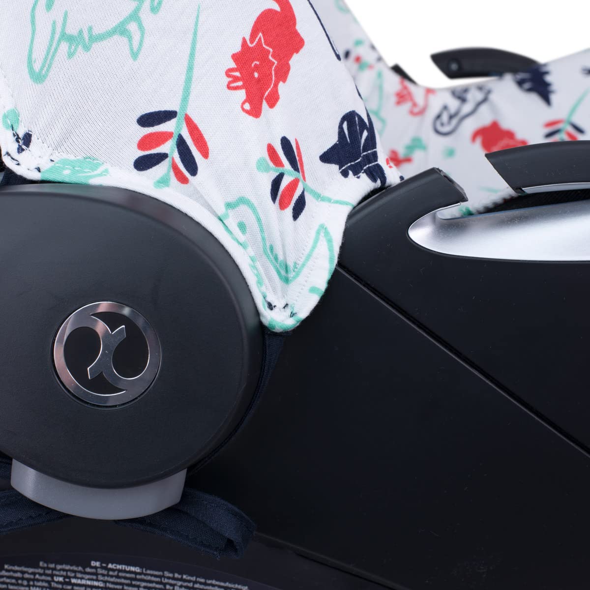 JYOKO KIDS Funda de Algodón para silla de coche Compatible con Cybex Aton Cloud- Q-M-2-4-5 (CLOUD Q-M, Dino Party)