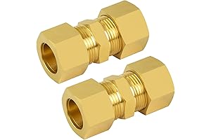 MuHize Brass Compression Coupling: Premium 5/8" OD Union Connector for Industry and Transportation