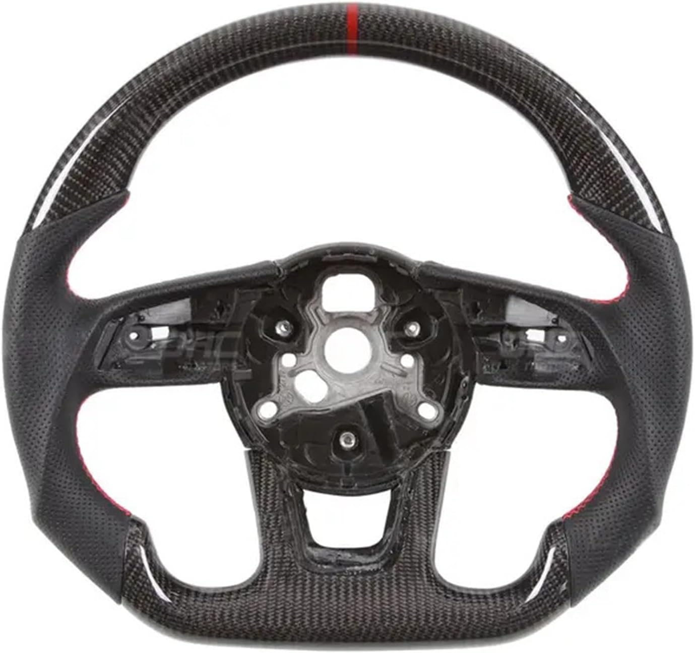 カーボンファイバーステアリングホイールナッパ穴あきレザー S3 S4 S5 RS3 RS4 RS5 A3 A4 A5 2017-20