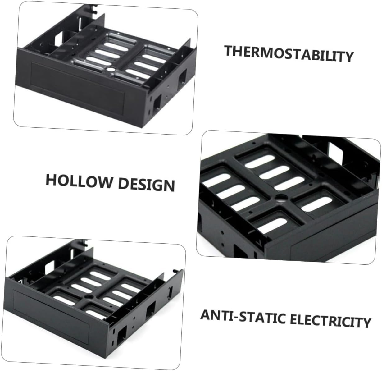 Generic 3pcs Hard Drive Mounting Kit 3.5/2.5 Inch to Ssd Mounting Bracket Front Bay Adapter for Pc