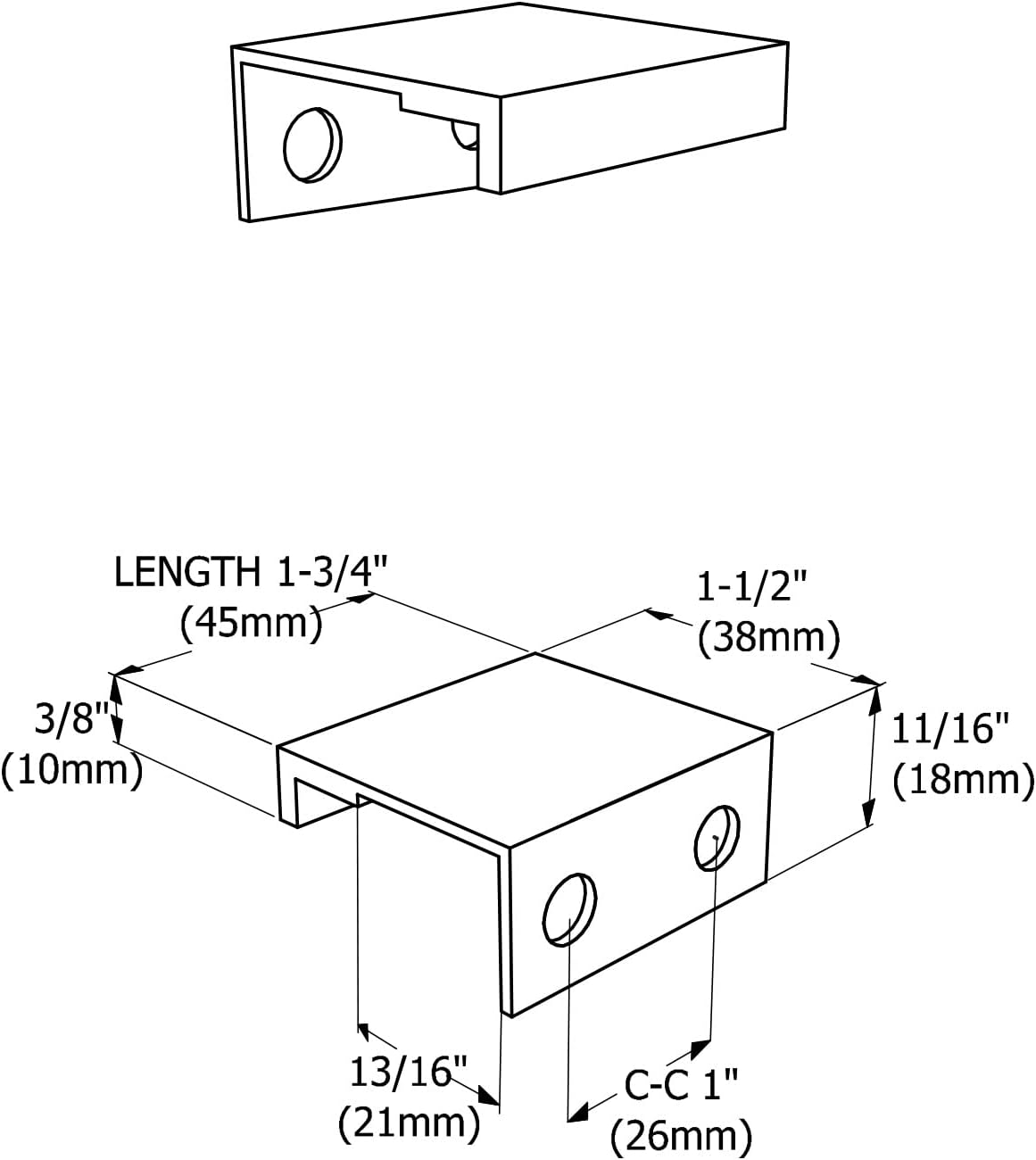 Dowell 3062 1.75" Aluminum Drawer/Door Pulls/Handles (Brushed Brass/Golden - 3062 002 15-5 Pack)