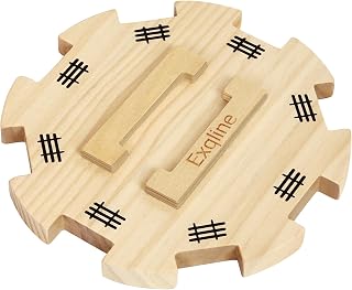 Exqline Wooden Hub for Mexican Train Dominoes with Felted Bottom Mexican Train Centerpiece Made of Superior Pine