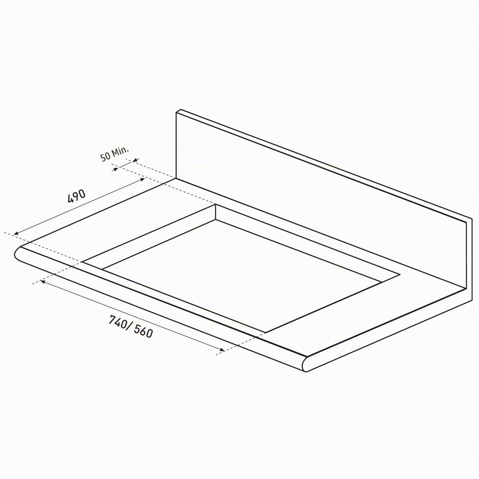Oranier Kochfeld 80 cm Induktion KFI980 autark - Glaskeramik Induktionskochfeld mit 4 Kochzonen roter LED Anzeige & Touch Control Steuerung