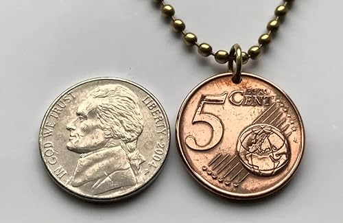 Miniatura 5 de 2009 Germany Deutschland 5 Euro Cent coin pendant oak tree seedling twig planting gardening Berlin Hamburg Munich Cologne Frankfurt Stuttgart