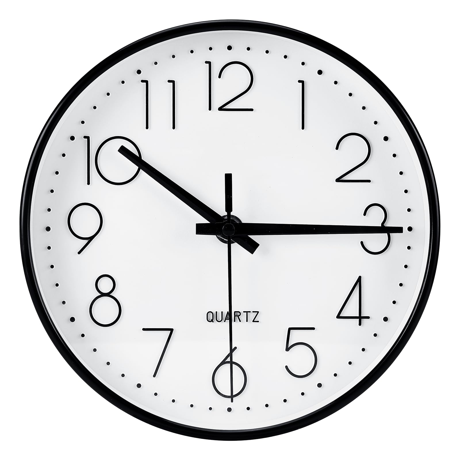 8 Pulgadas Reloj de Pared silencioso, Redondo Decorativo Moderno, Reloj Clásico Estilo, sin tictac, para Oficina, Cocina, Sala de Estar, habitación de niños, Escuela
