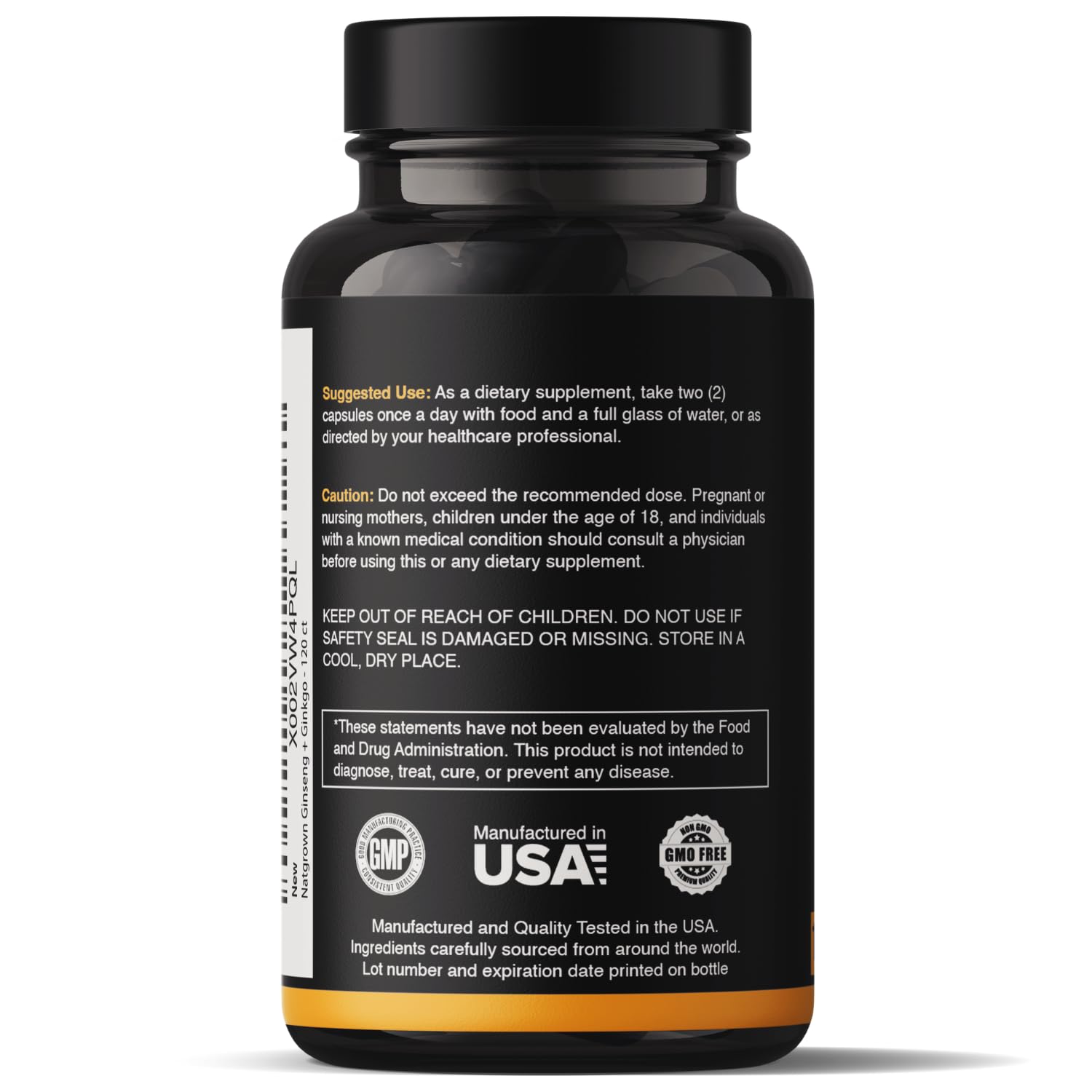 Natgrown Panax Ginseng & Ginkgo Biloba Supplement - Vegan - 120 Count — Amazon image 9