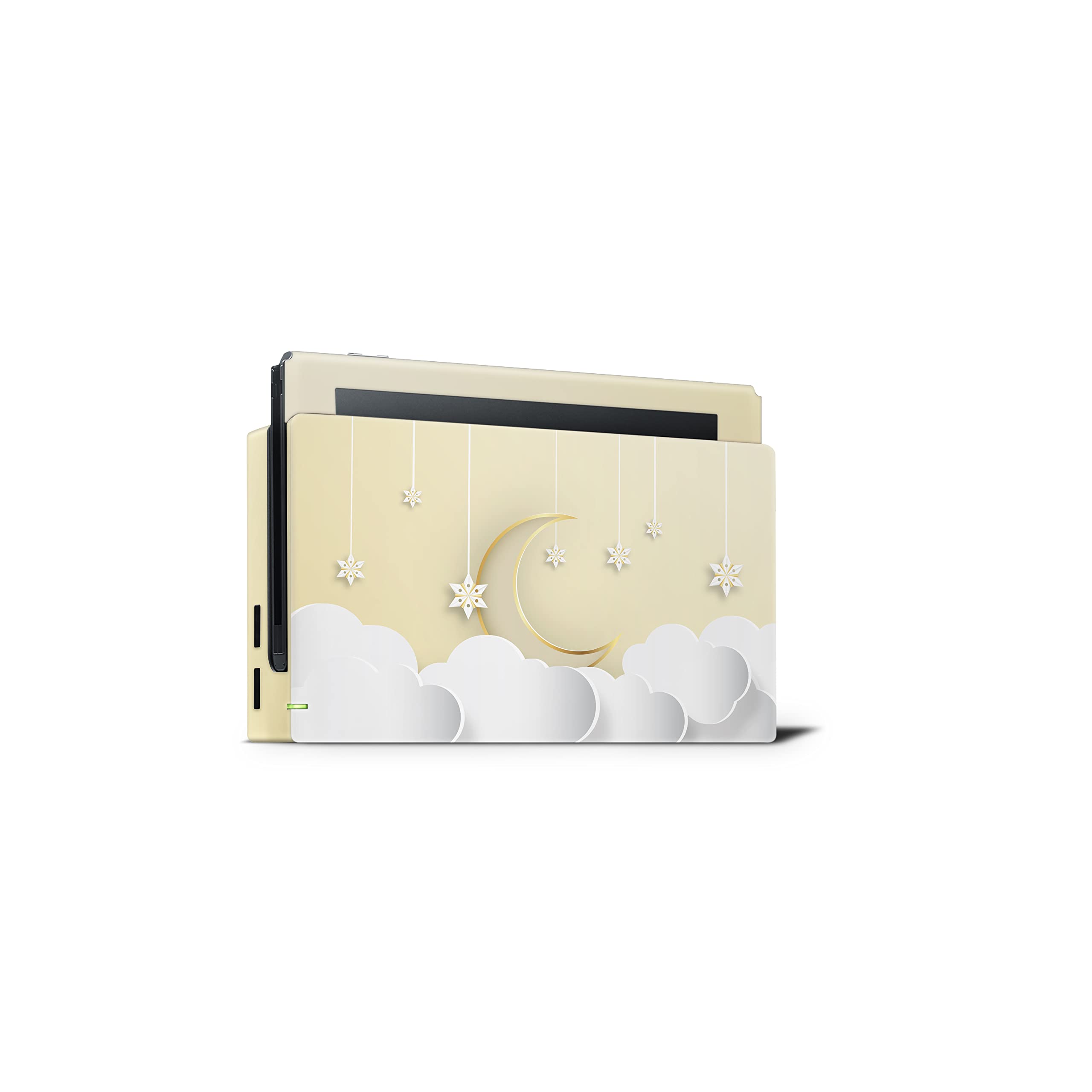 TACKY DESIGN Moon and Star Skin compatibile con Nintendo Switch Skins Decal, adesivi per interruttori color crema 3 m, copertura completa Kawaii
