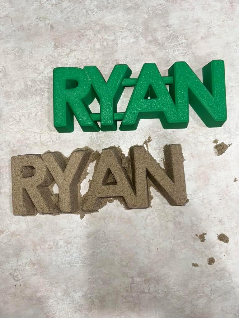 The Original Personalized Sand Mold - Custom Name in Any Color - Uniquely Designed and 3D Printed (Green)