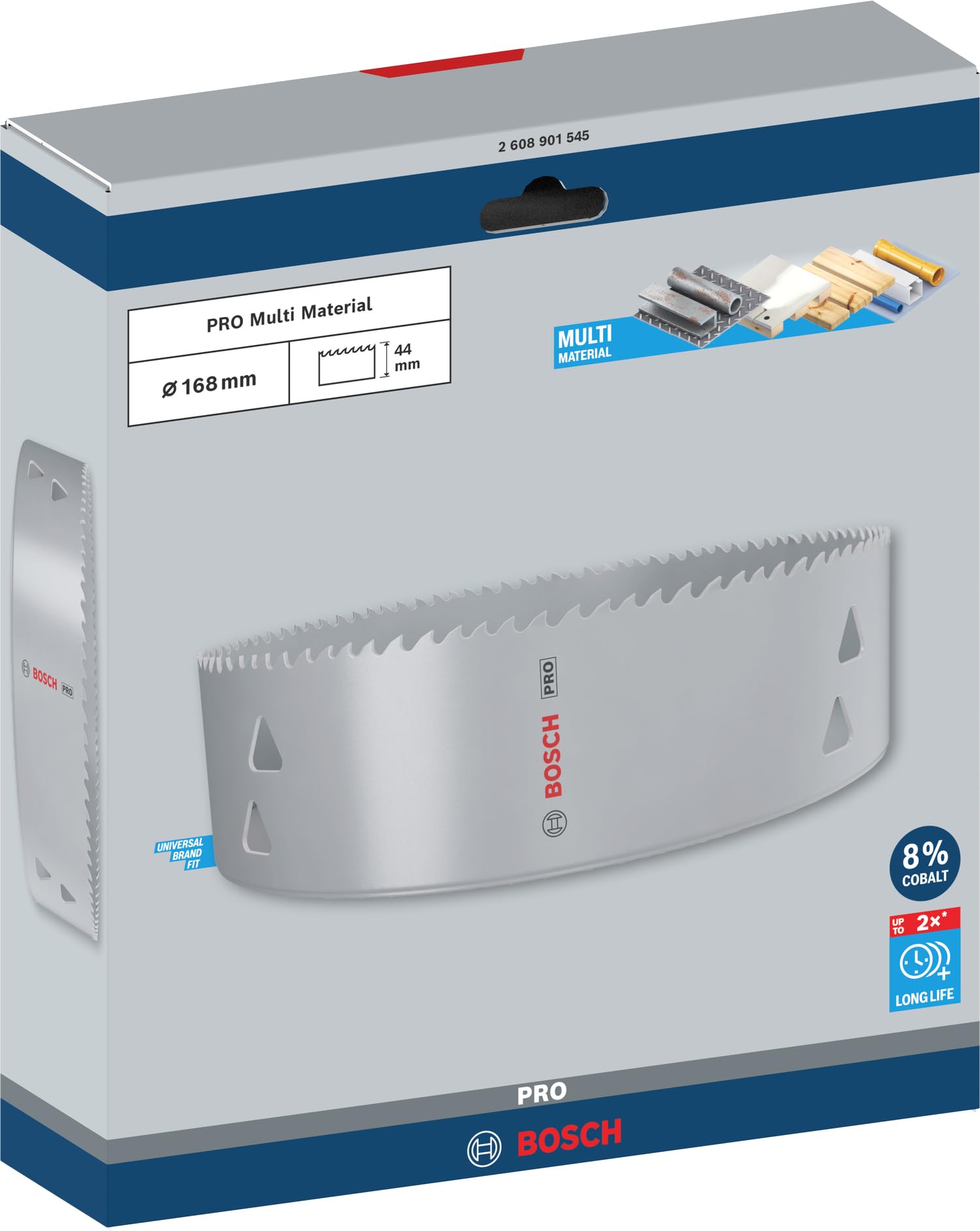 Bosch Wielomateriałowa otwornica kobaltowa 168 mm