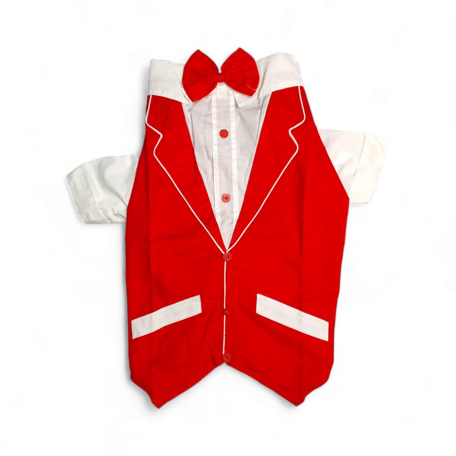 Dog Tuxedo Vest with Bow Tie, Red and White Small (B0DF5441SV) Amazon Price History, Amazon Price Tracker