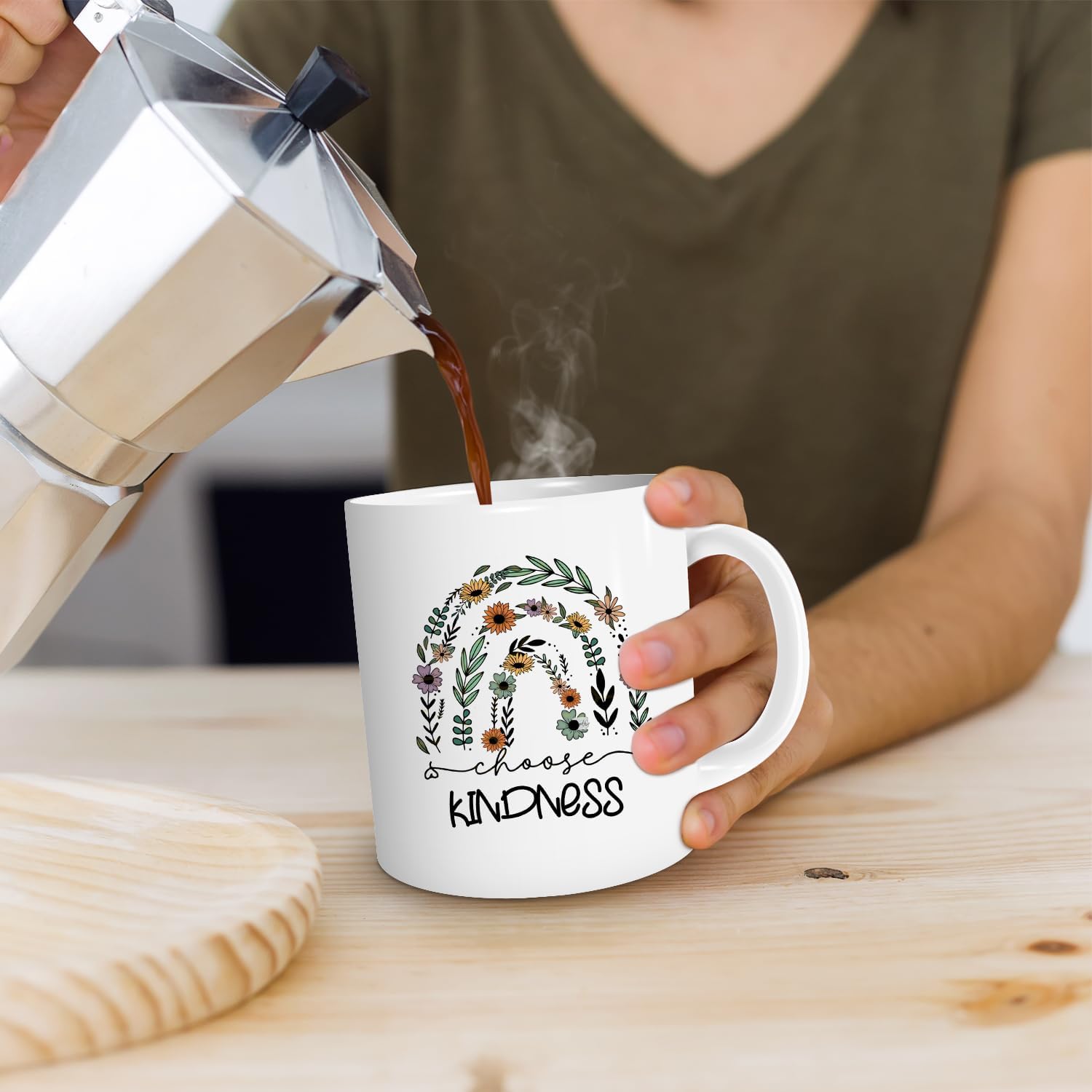 Boho Coffee Mug,Choose Kindness Coffee Mug,Inspirational Coffee Mugs Gifts For Men Women Friends,Coffee Mugs 11oz - Image 5