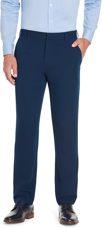 Van Heusen Mens Wrinkle Free Stretch Flat Front Dress Pant