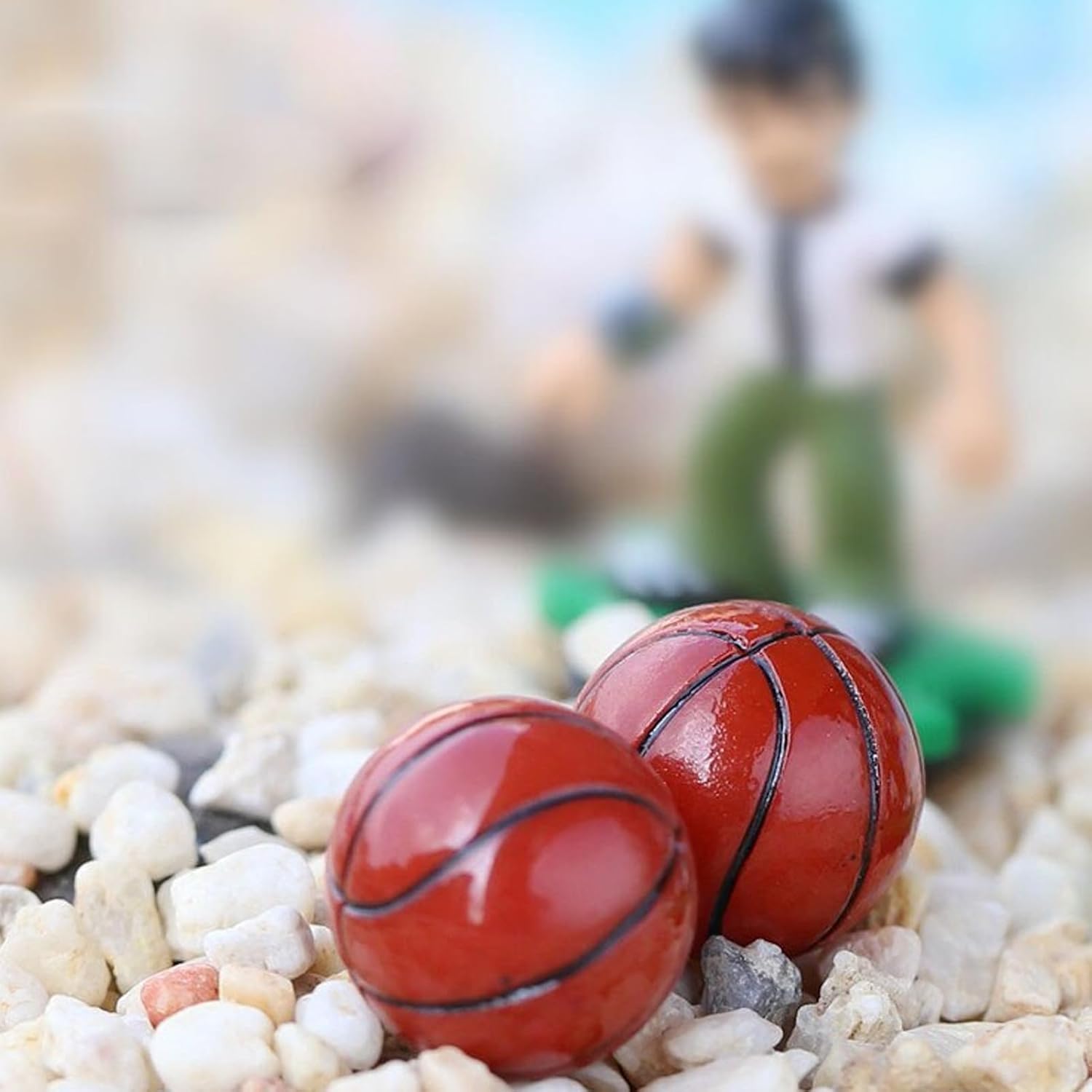 JTLB Miniature Basketball Model, Dollhouse Soccer Decor Accessory for 1:12 Dollhouse, Dollhouse Sports Basketball, Simulated and Cute Micro Landscape Embellishment image 2