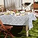 DII Indoor/Outdoor Vinyl Tabletop Collection Grid Pattern, Flannel Backed Tablecloth, Rectangle, 60x84, Navy