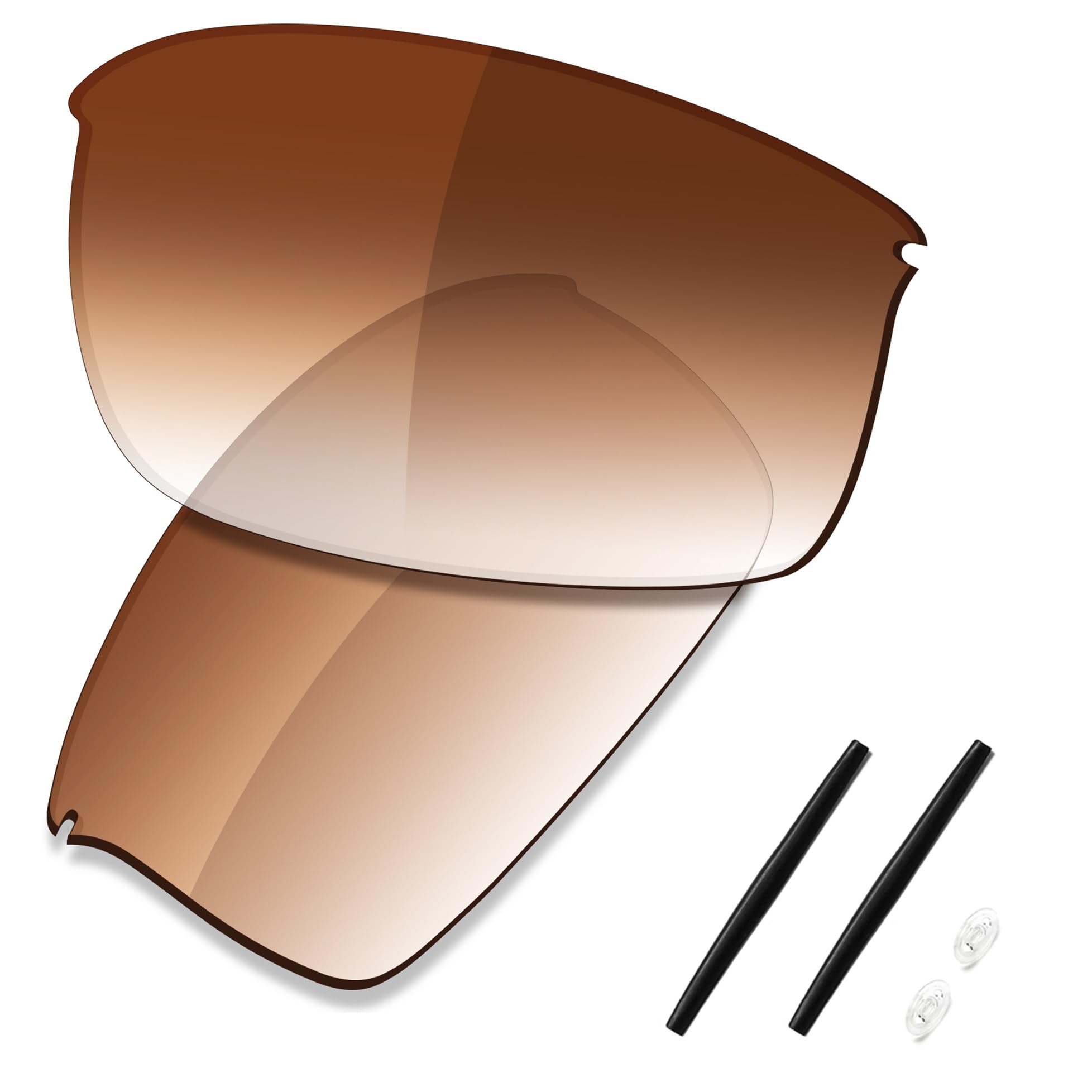 Saucer Men's Brown Gradient Tint Non Polarized Premium Replacet Lenses & Rubber Kits For Oakley Wiretap Oo4071 Sunglasses High Defense