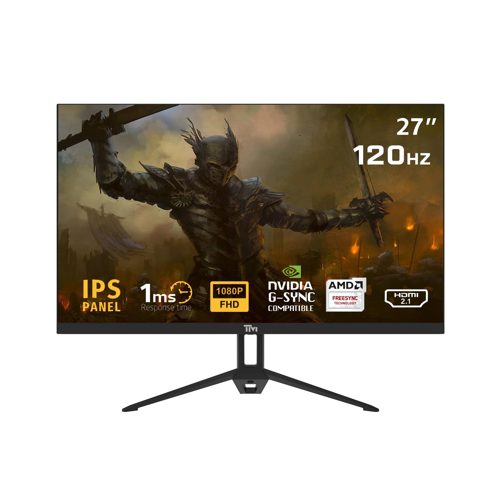 TM27FHD120IPS Eco Series 27” FHD Gaming Monitor – 120Hz, 1ms, HDMI 2.1 & DP 1.4, Ultra-Smooth Display, Flicker-Free, Low Blue Light, Slim Bezel – Black Gaming Monitor