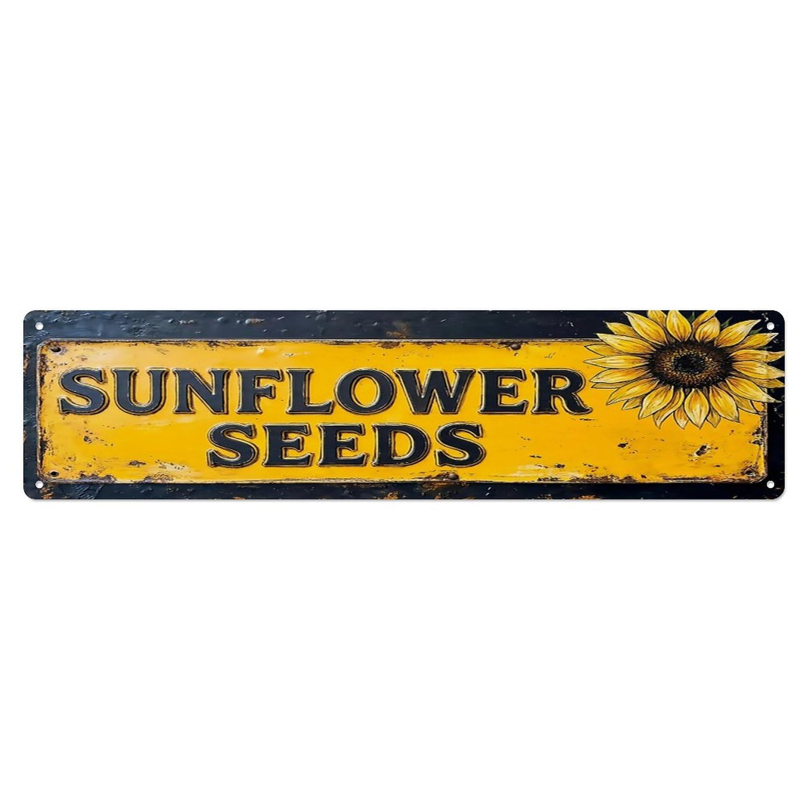 Vintage Sunflower Seeds Roasted Farmhouse Metal Tin Sign