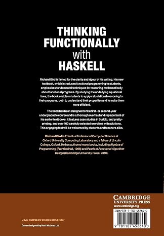Thinking Functionally with Haskell