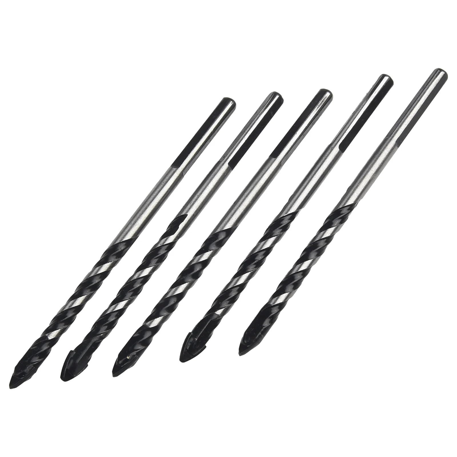 10 pz 6mm punte da trapano triangolari in acciaio al carburo multifunzione for piastrelle di ceramica vetro, mattoni cemento, legno, foro apri 100mm