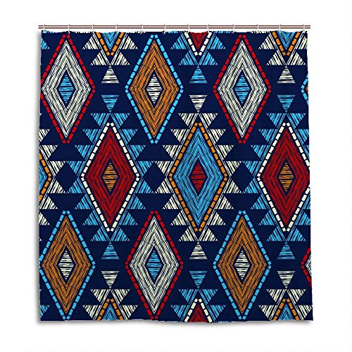 Rideau de douche en polyester texturé motif patchwork élégant - 2