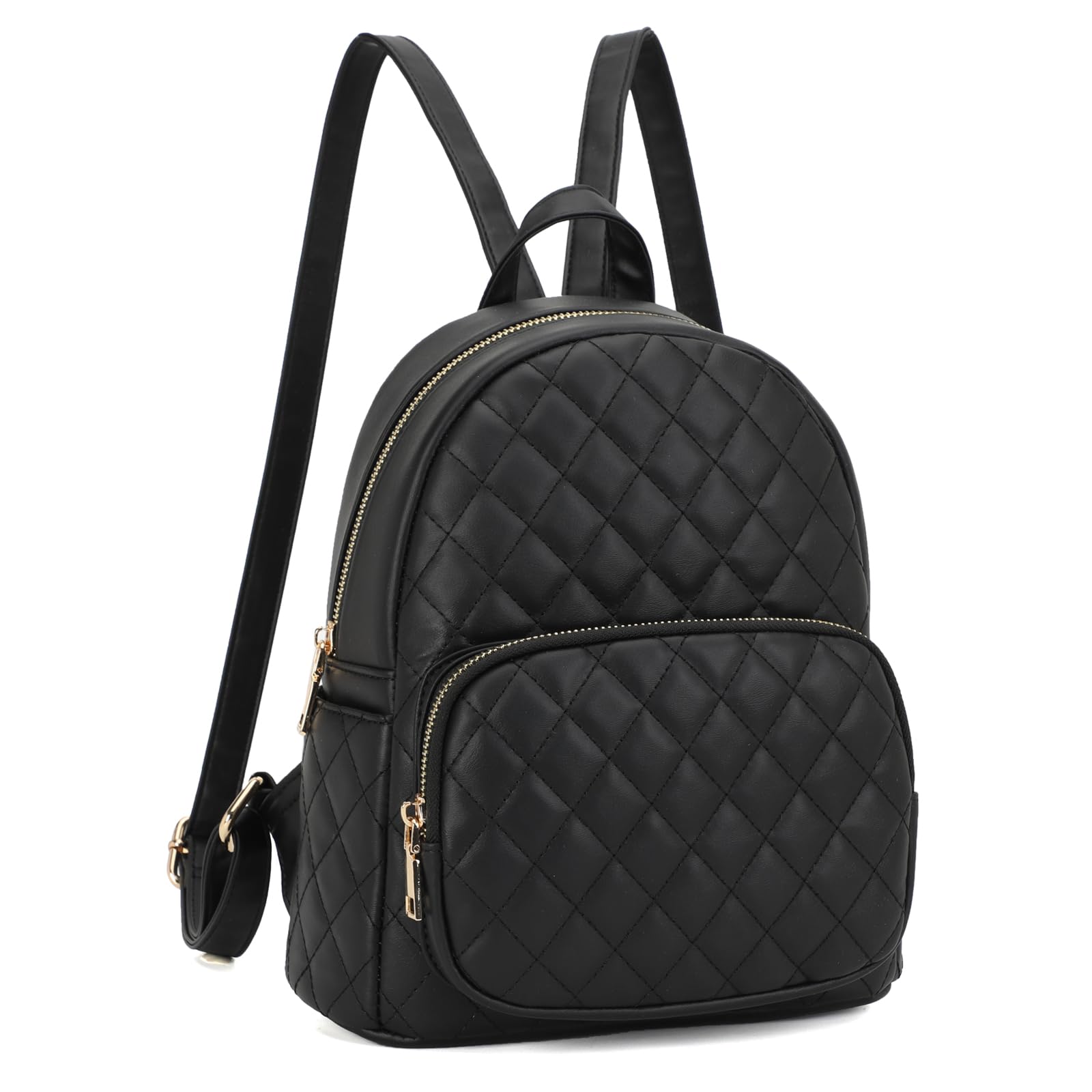 KL928 Quilted Mini Backpack for Women, PU Leather Backpack Purse Designer Satchel Bag, Small Casual Daypack for Ladies