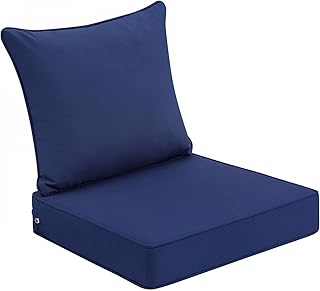 Outdoor Patio Chair Cushions 24x24 Inch, Waterproof Cushions for Deep Se...