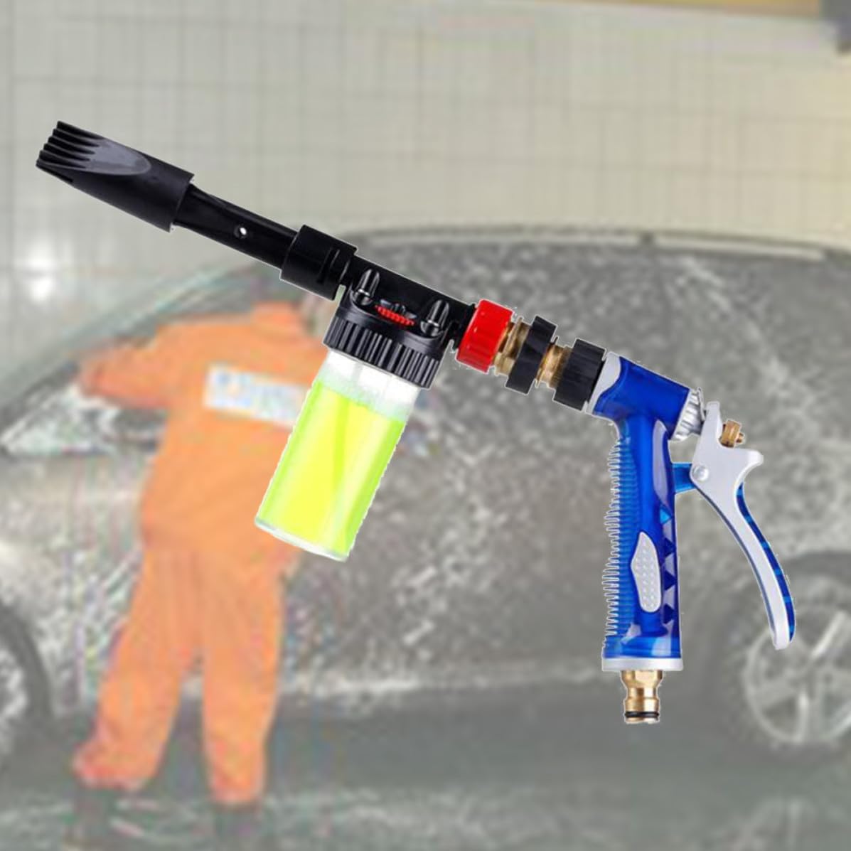 Car Cleaning Sprayer with 6 Ratio Detachable Plastic Metal Copper