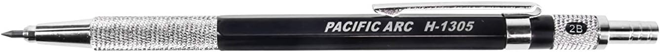Pacific Arc 2mm Lead Holder and Lead Sharpener, Black Drafting Pencil for Artist Drawing, Drafting, and Sketching