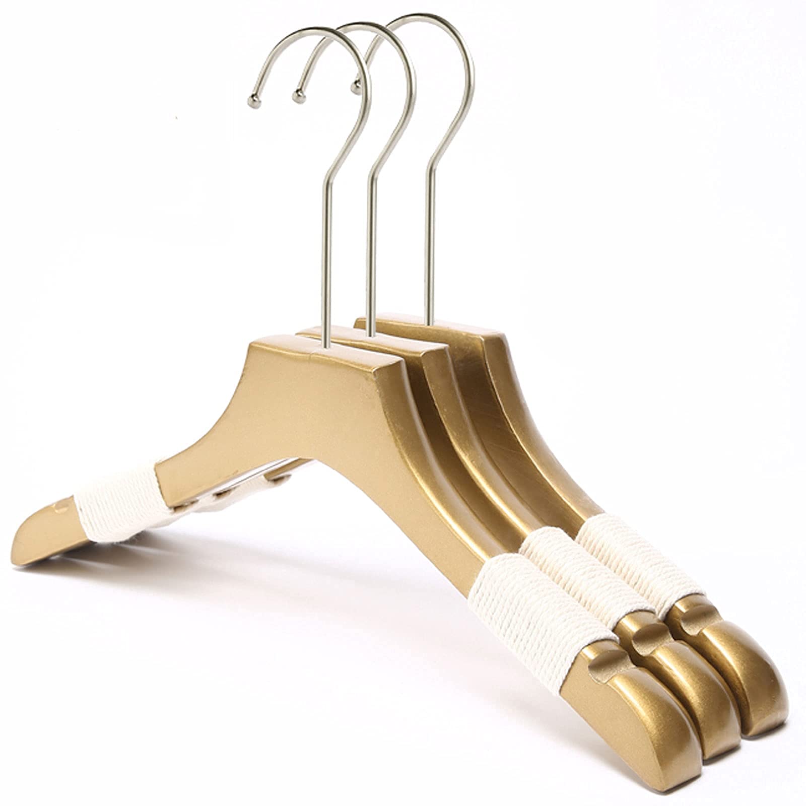 Amazon.co.jp: ナチュラル木製スーツコートハンガー20パック、滑り止め