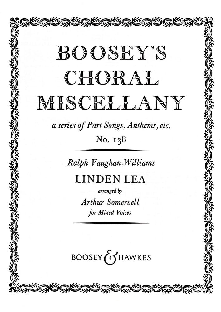 Linden Lea: mixed choir (SATB) a cappella. Partition de chœur.