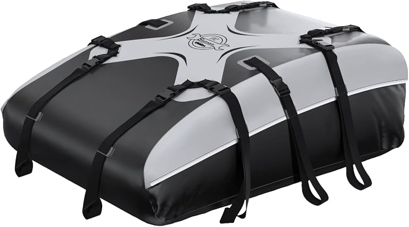 Sailnovo Car Roof Bag,20 Cubic feet for Most Vehicles with/Without Rack | Soft PVC Rooftop Cargo Carrier roof Bag with Strap,Anti-Slip Mat,Padlock,Foldable Car Top Carrier for Road Trip Camping