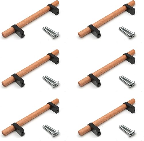 Miniatura 9 de Manijas de gabinete de cocina, tiradores de gabinete en forma de T, tiradores de cajón, espacio entre agujeros de 3.78 pulgadas (5.9 pulgadas de