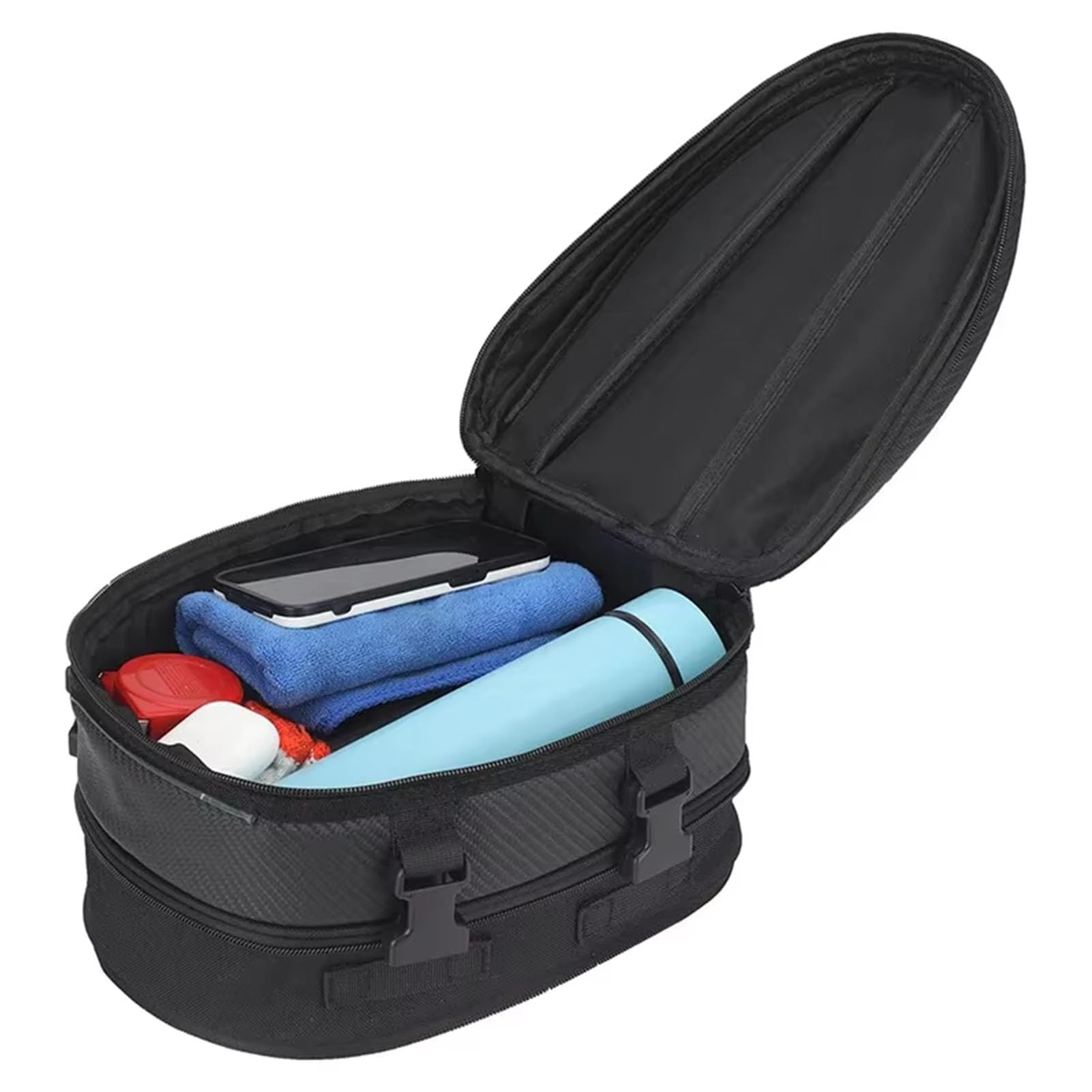 Erweiterbare Motorrad-Heckgepäcktasche, Stilvoll, Wasserdicht, 7,5–10 L Fassungsvermögen für Motorrad-Enthusiasten