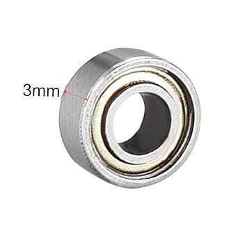 uxcell 683ZZ Ball Bearing 3mm x 7mm x 3mm Double Shielded Deep Groove Bearings, Carbon Steel 20pcs