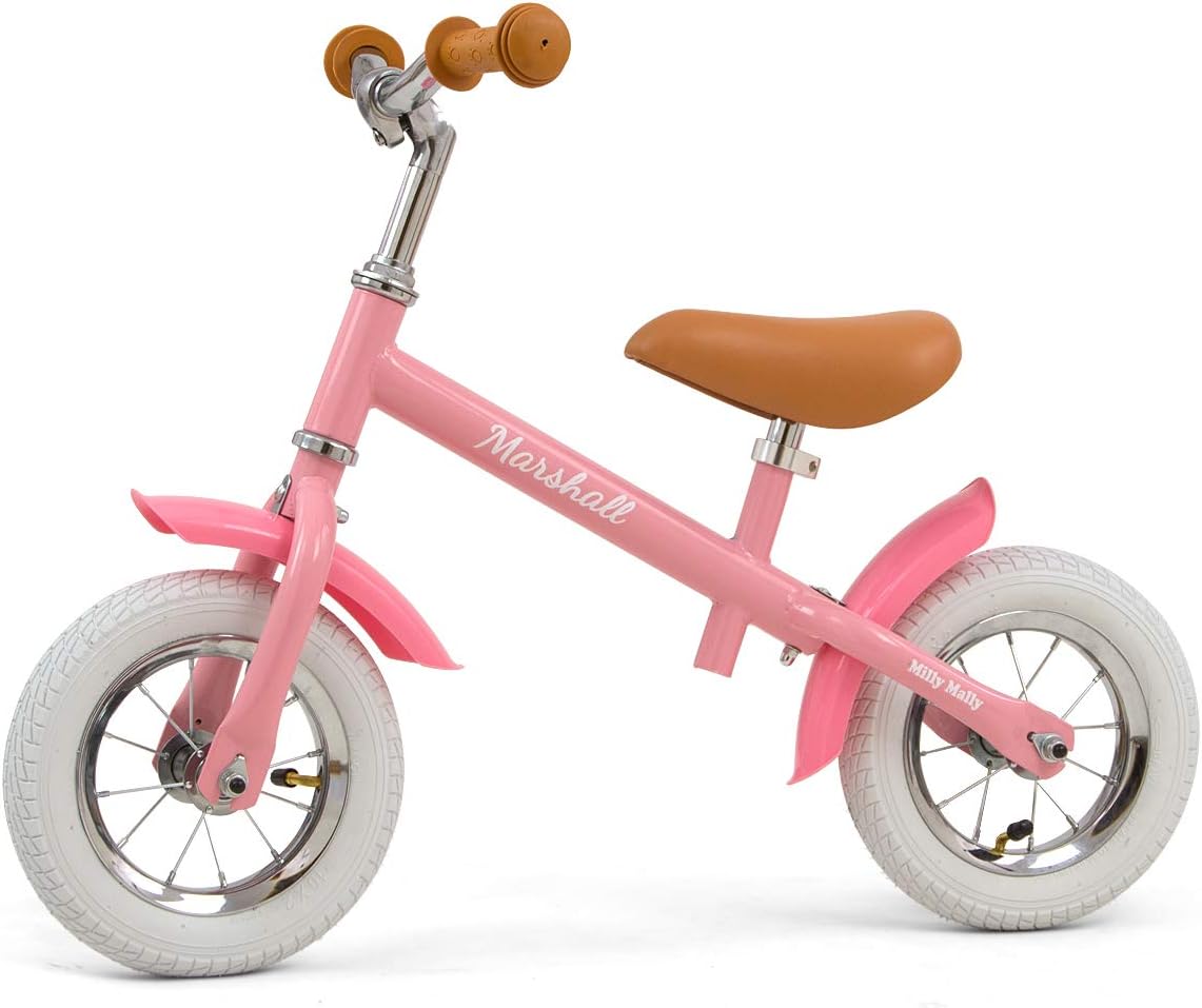 Milly Mally Balance Bike for Children Marshall Pumped Balance Bikes Bicycle for a 2 Year Old Children's Balance Bike Inflatable Wheels