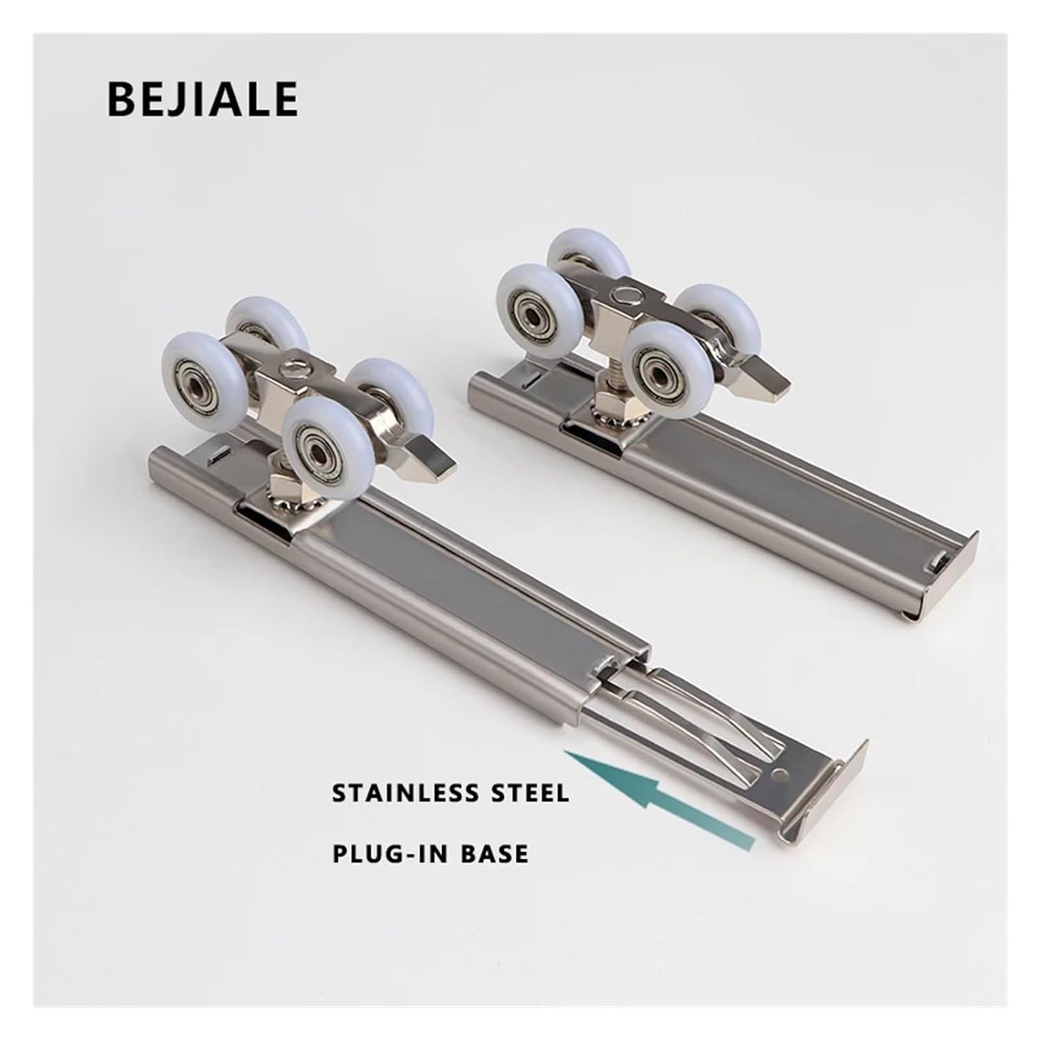 Wooden Door Hanging Wheel Silent Guide Rail Pulley Plug-in Bathroom Kitchen Hanging Sliding Door Sliding Door Top Track(Quick Installation,1.0m)