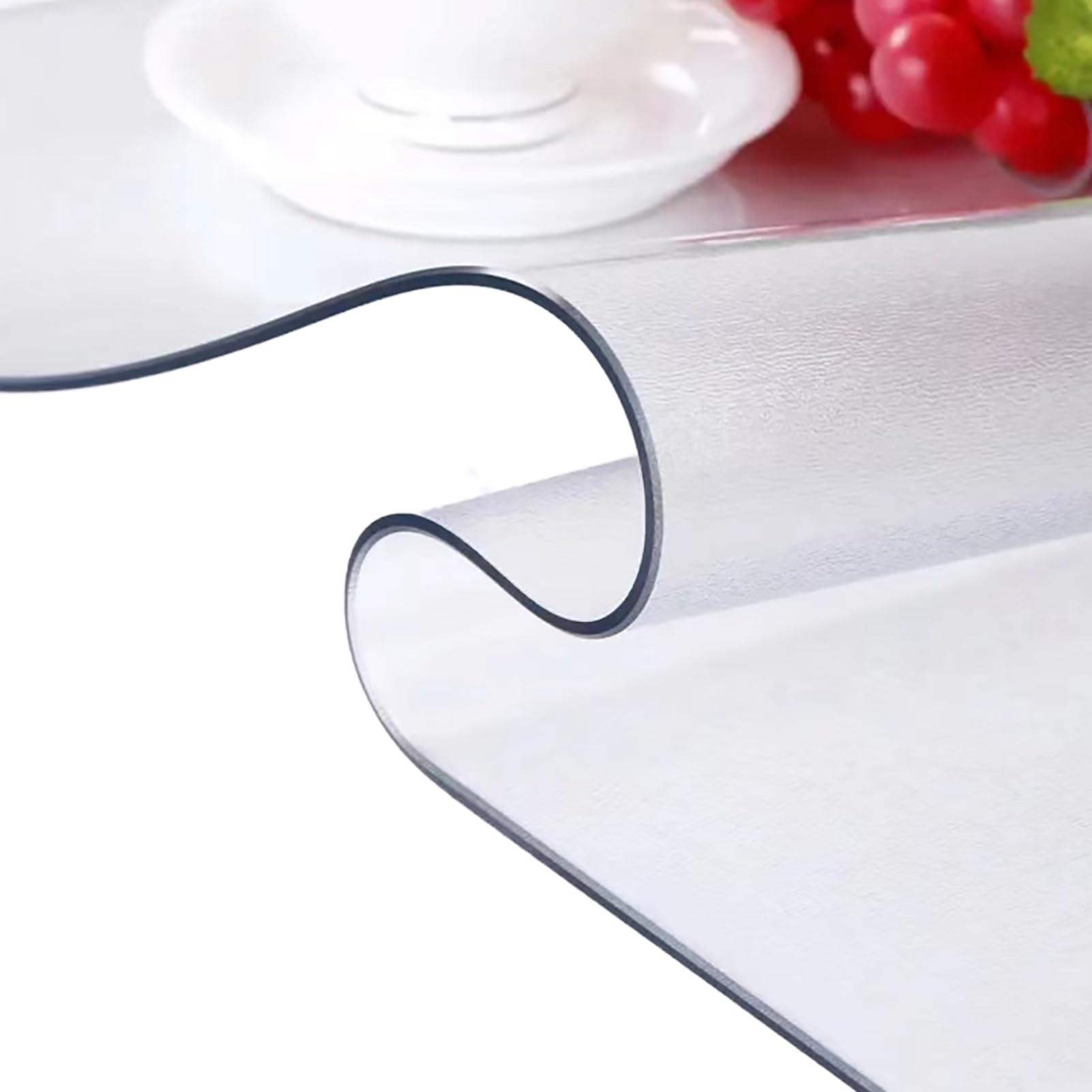 Nappe protection transparente de table pour cuisine et picnic dehors