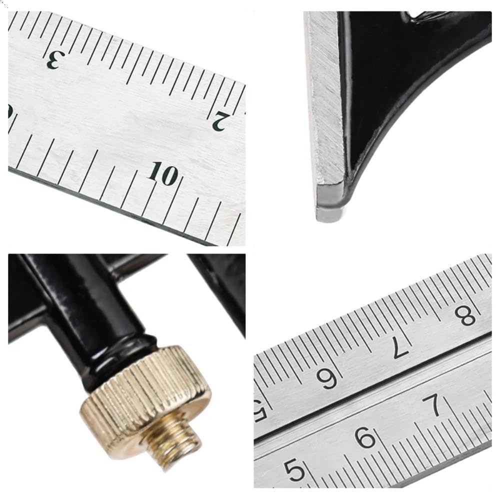 300/600mm 3 in 1 Combination Angle Ruler Set Engineer Adjustable Multi Combination Right Square Protractor Measuring Tool Set (B)
