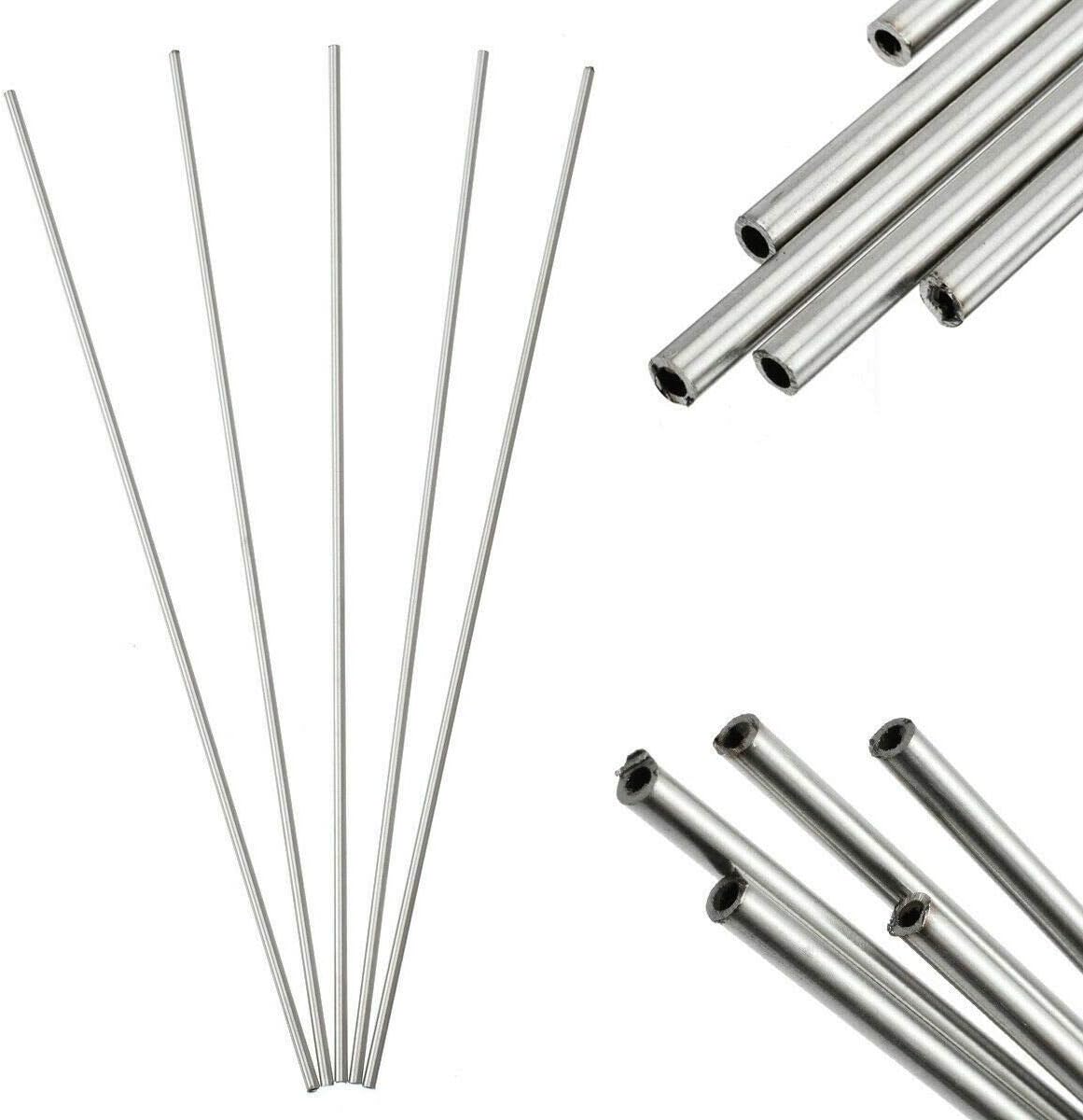 5pcs 304 Stainless Steel Capillary Tube Tubing OD 4mm x 3mm ID, Length 250mm, 3x2x250mm
