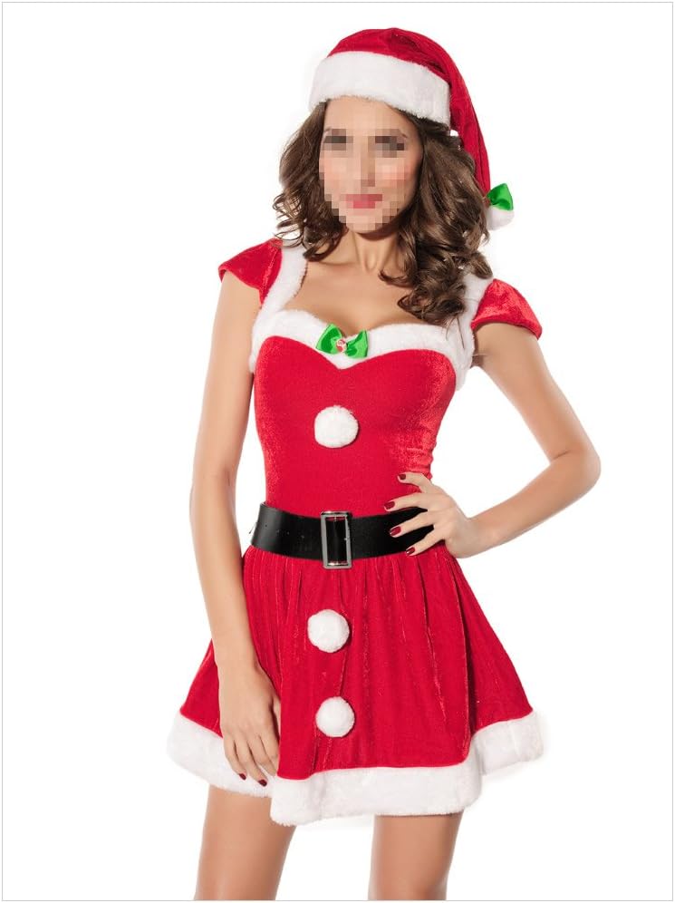 paplan Women's Santa Christmas Costume Gift Cosplay Dance Dress