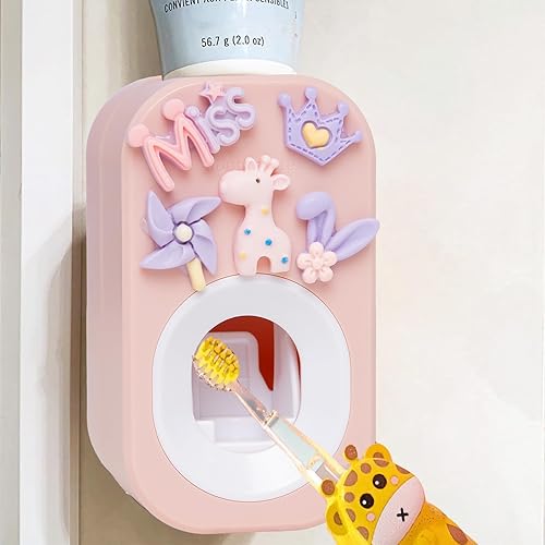 Miniatura 10 de Dispensador automático de pasta de dientes montado en la pared para baño, exprimidor de pasta de dientes para niños y ducha familiar