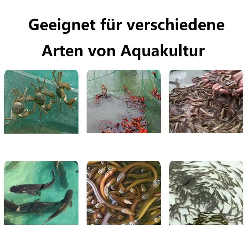 Lawaia Käfig Netz Fischfalle Fischnetz Faltbare Fisch Netz Tragbare Fischzucht käfig mit Abdeckung und Schwimmer Fischernetz für Teich, Fischzucht, Aquakultur