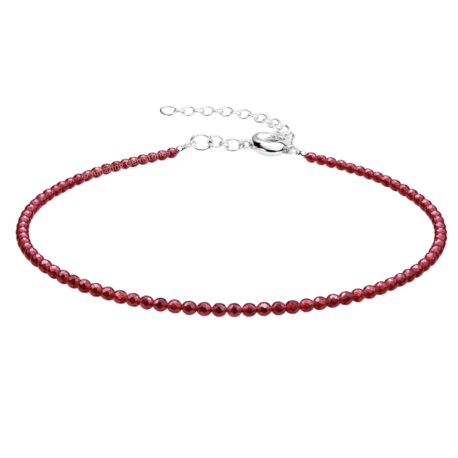 Amazing Gemstone Prehnite Anklet Ankle Bracelet for Women - 2mm Minimalist Adjustable Stone Anklets for Everyday Wear, Elegant Gift Jewelry for Mom, Sister or Friend (Silver... - Image 8