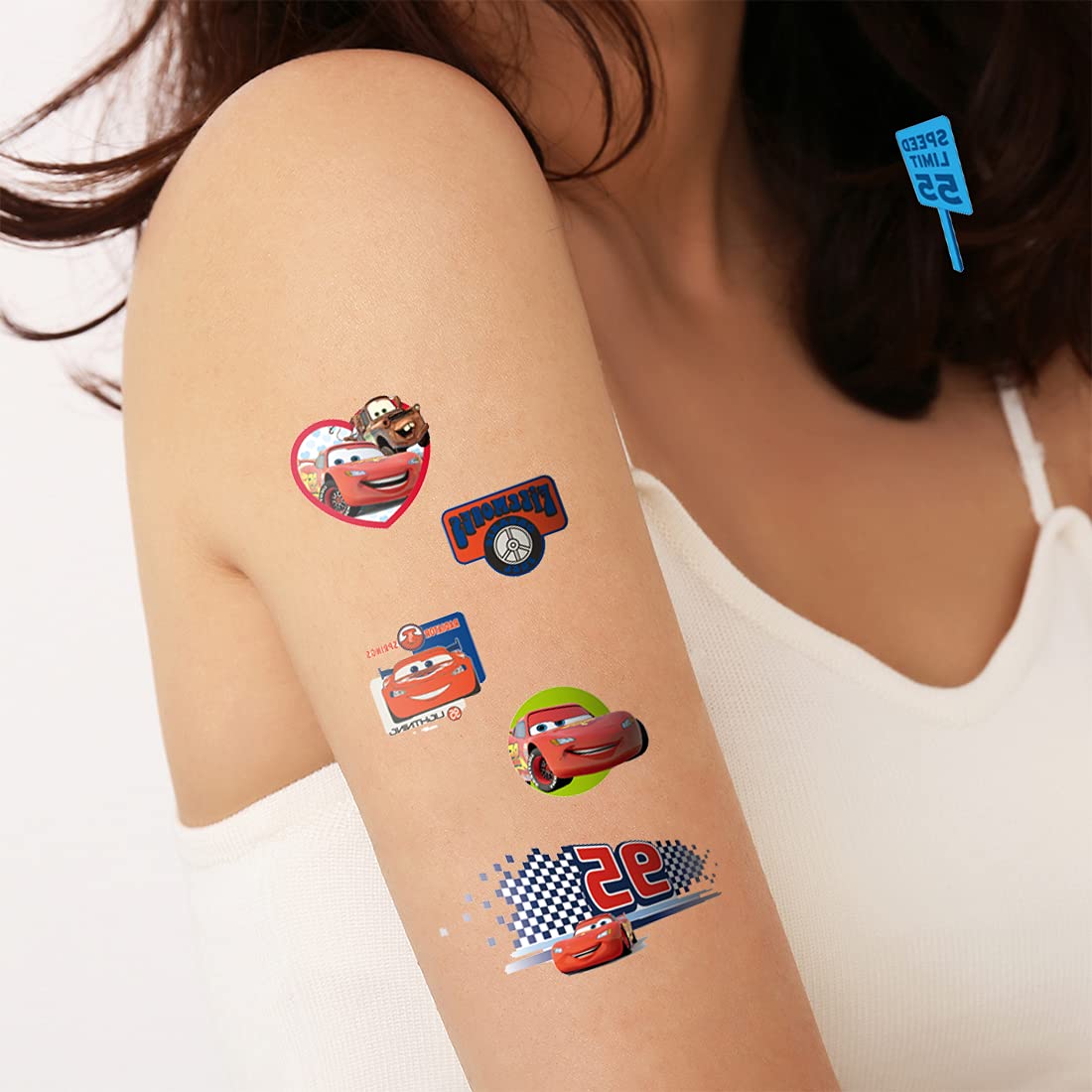 Amazon.com : Car Temporary Tattoos 4sheets Fake Tattoos Lightning Race Cars  Toys Birthday Party Favor Supplies for Kids Woman Adult : Beauty & Personal  Care