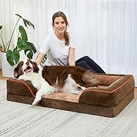 Vista 7 de Comfort Expression - Cama ortopédica para perros extragrandes, 45 x 35 pulgadas, cama impermeable y de espuma viscoelástica con cojín removible