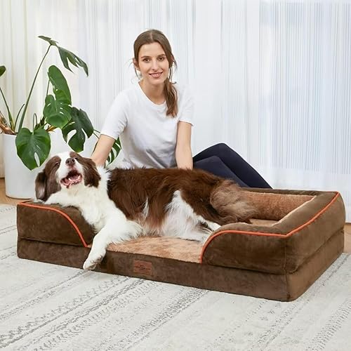 Miniatura 180 de Comfort Expression - Cama ortopédica para perros extragrandes, 53 x 42 pulgadas, cama impermeable y de apoyo de espuma con cojines removibles, con