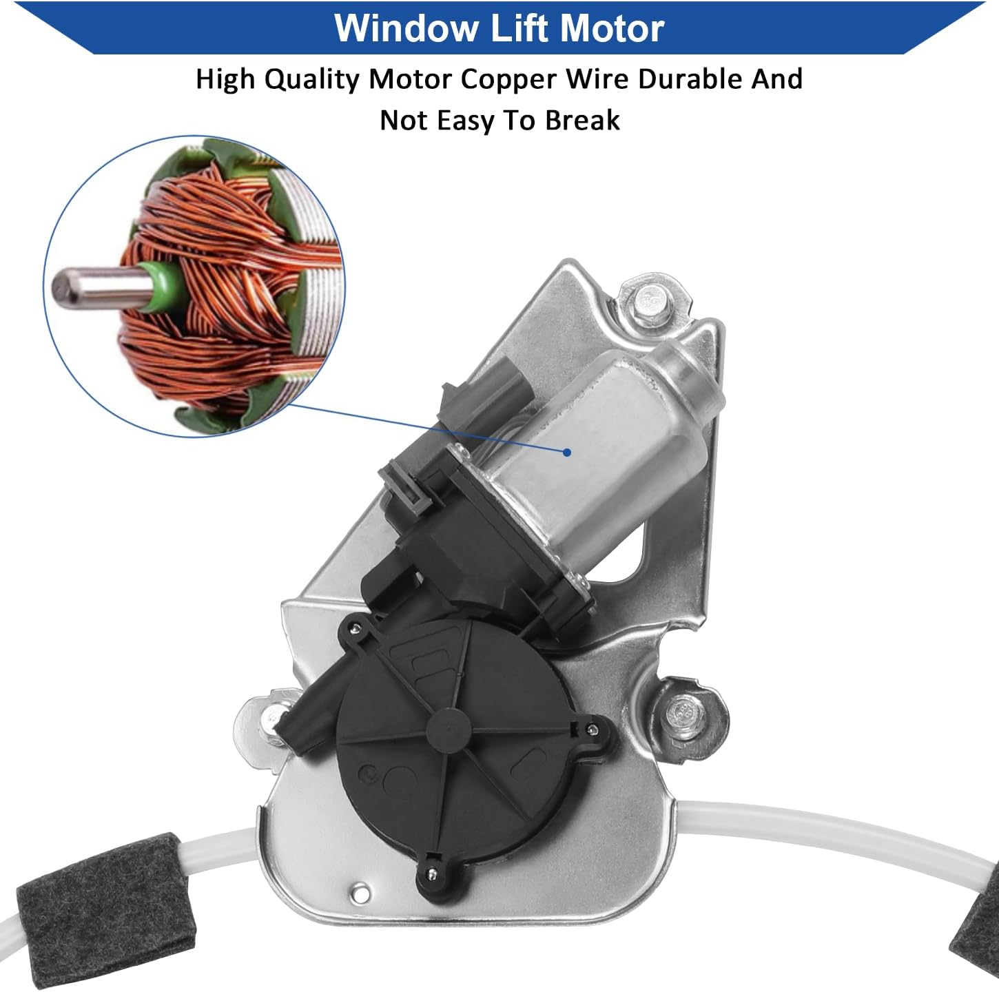 Obaee 741-526 Front Left Driver Side Power Window Motor and Regulator Assembly Compatible with Jeep Liberty KJ 2002-2006