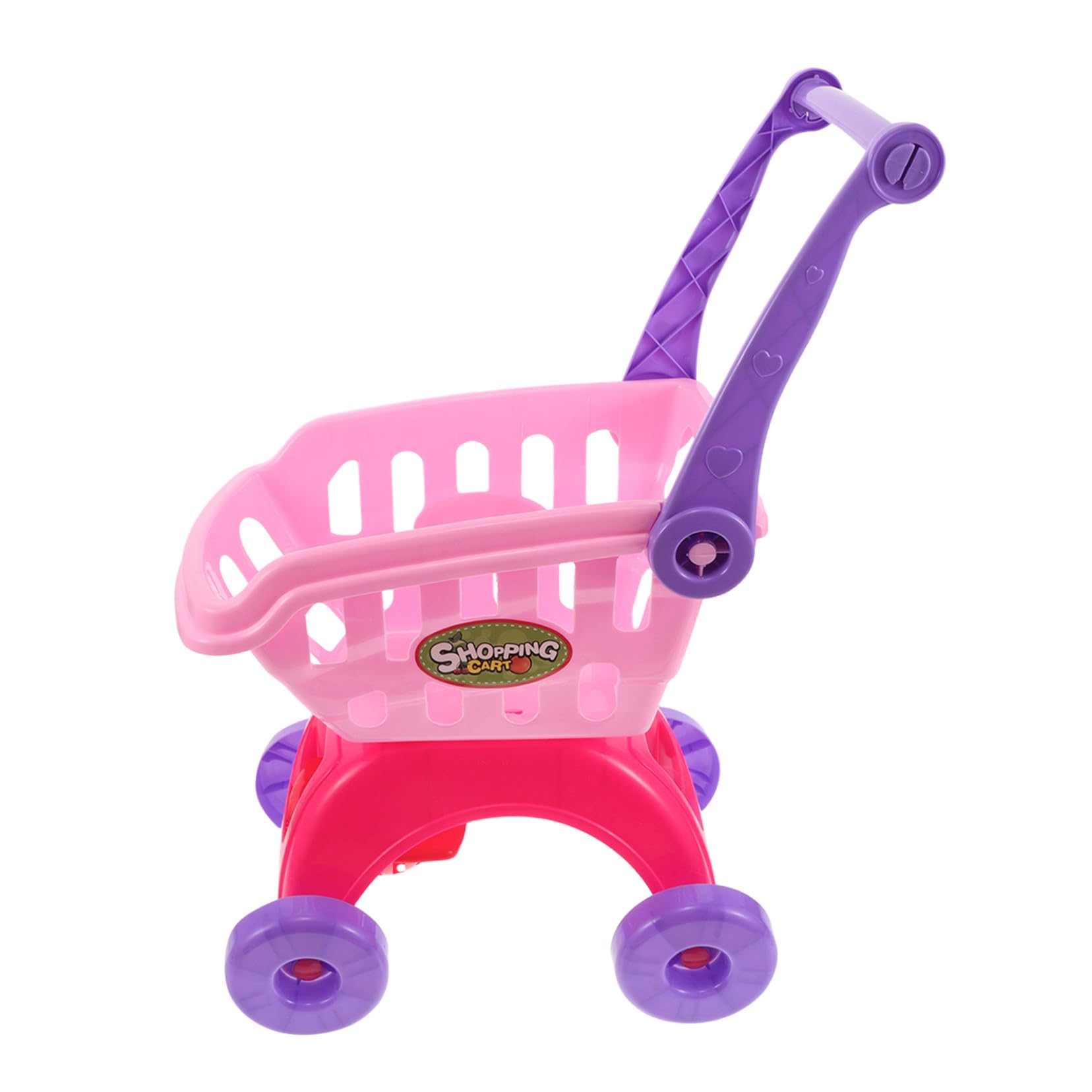 Hohopeti Mini Carrello Supermarket Gioco Trolley Simulazione Spesa con Frutta Carrello Giocattolo Leggero e Resistente per Role Play Educativo per Famiglie e Bambole