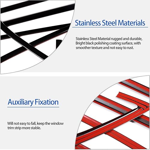 Miniatura 3 de Ajuste para moldura de ventana de Toyota Supra GR A90 A91 MK5 2019-2024, tira de sellado de ventana, cinturón de sellado de ventana antiarañazos