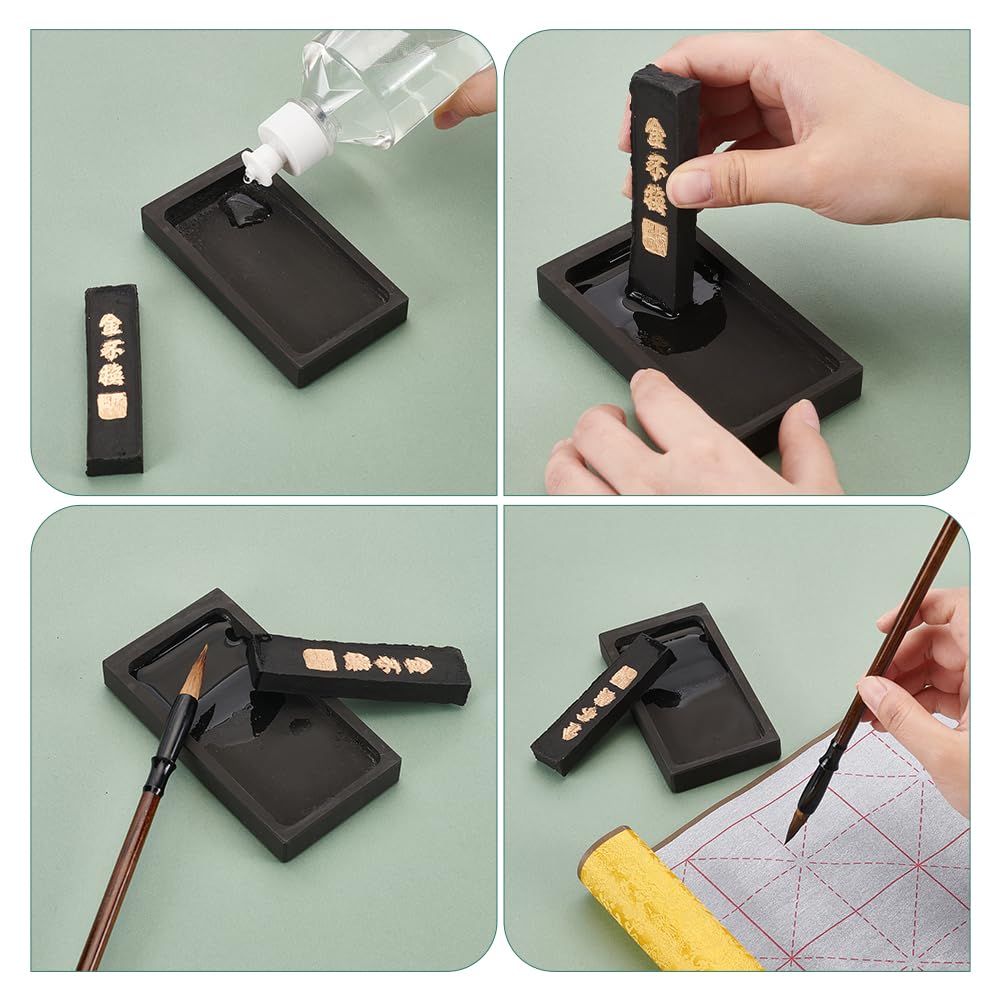 Set Calligrafia Cinese PandaHall - Pietra Per Inchiostro, Pennelli E Inchiostro, Per Principianti - Foto 9